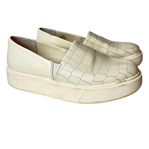 Vince Camuto Shoes - VINCE CAMUTO ABBINNA Ivory Cream Platform Slip On Loafers Real Leather Shoes 9.5
